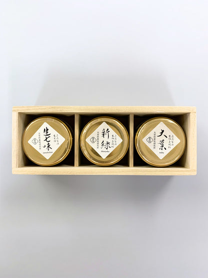 太宰府薬味研究所 生柚子胡椒3種 桐箱手土産セット 各40g 手提げ袋付