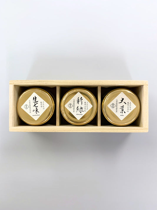 太宰府薬味研究所 生柚子胡椒3種 桐箱手土産セット 各40g 手提げ袋付