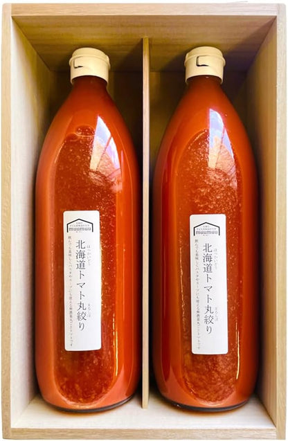 むーむー ジュース 内祝い 北海道トマト １L2本入り 桐箱入り 無添加