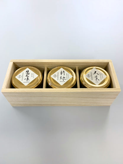 太宰府薬味研究所 生柚子胡椒3種 桐箱手土産セット 各40g 手提げ袋付