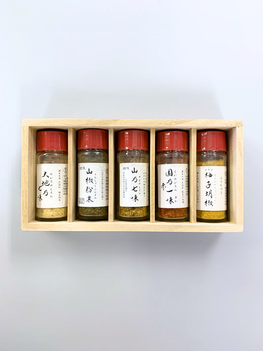 太宰府薬味研究所 薬味5種 桐箱 手土産 手提げ袋付き